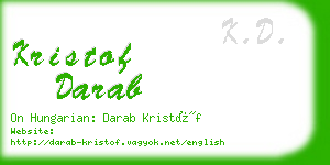 kristof darab business card